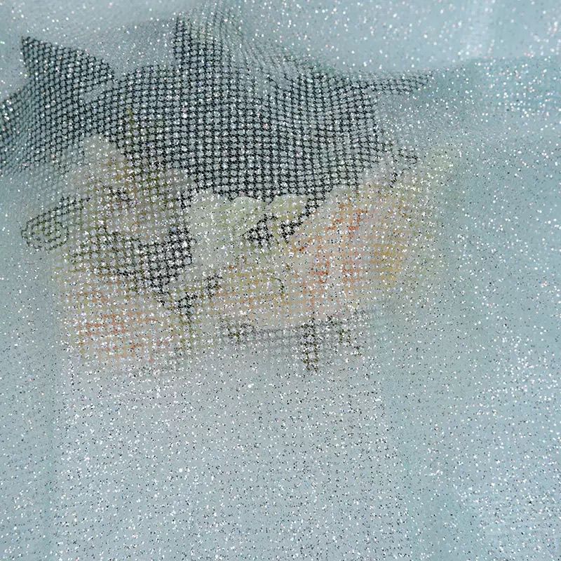 Glitzer-Pailletten-Netzstoff f – Crystal Mesh Fabric Bewertung und Preis
