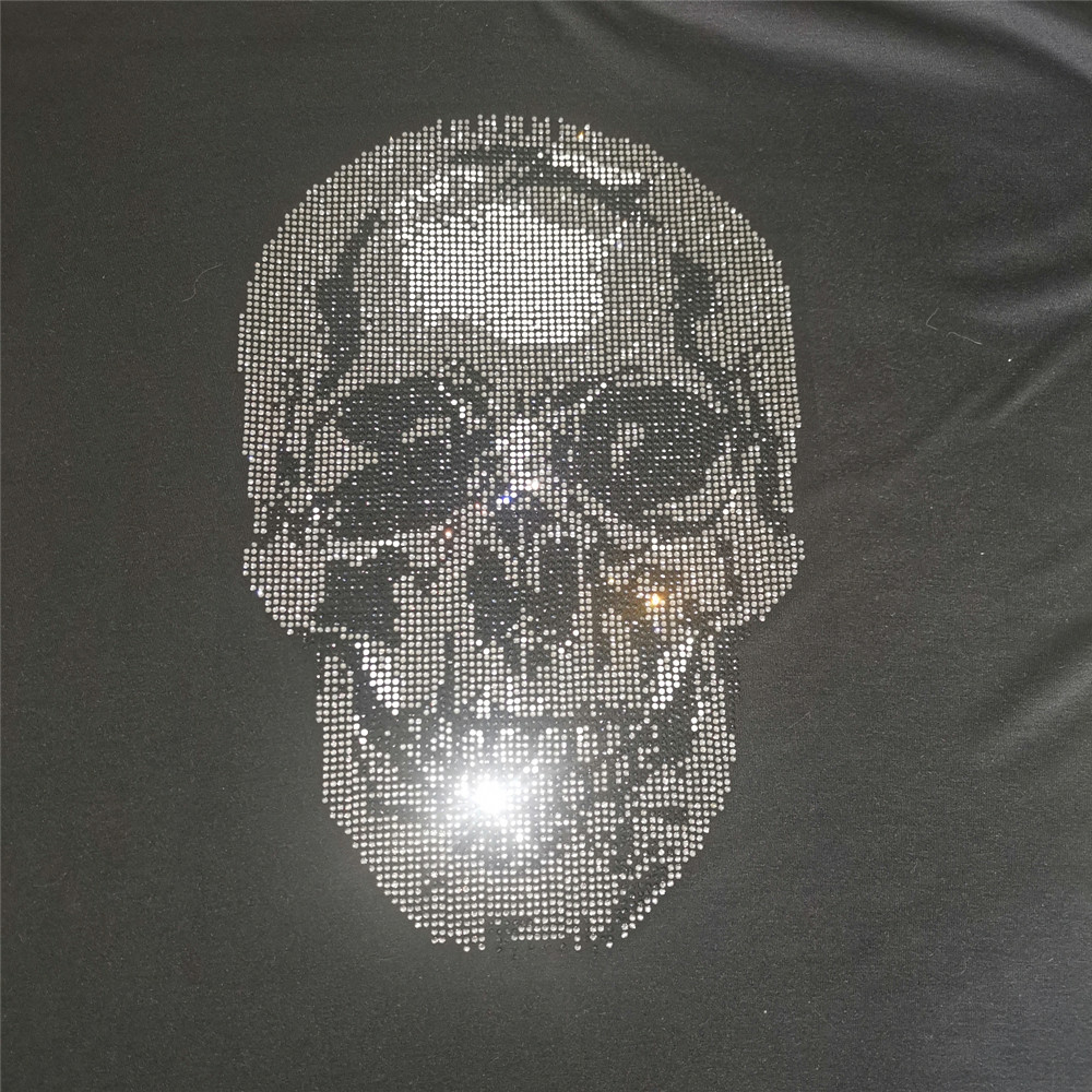 Schädel pflaster, Transfers zu – Hotfix Rhinestone Sheet Bewertung und Preis